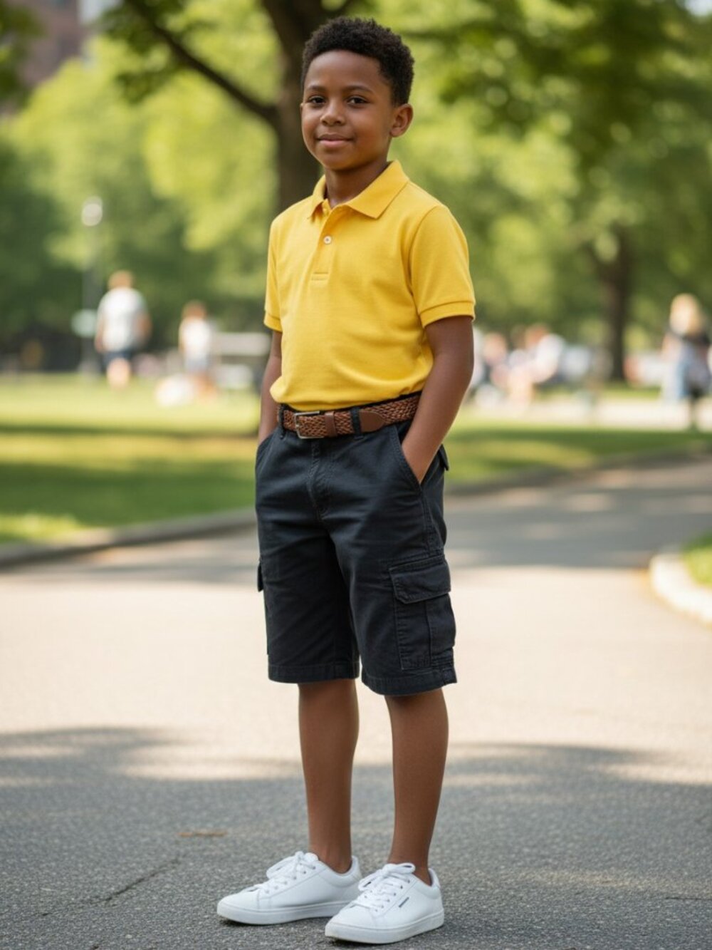 Thereabouts Cargo Shorts Kids 14‎ Black Excellent Utility Pockets